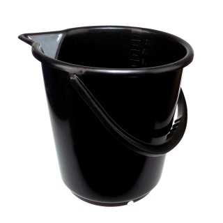 Industrie-Eimer rund mit Ausguß Schwarz 10,5 Liter